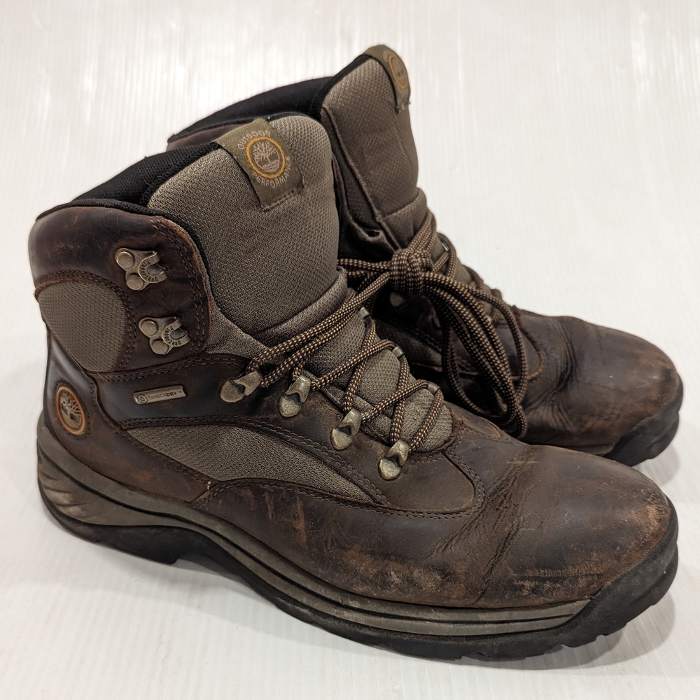 TIMBERLAND Men's Chocorua Trail mid brown leather waterproof hiking boots - Picture 9 of 14